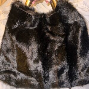 Zara Faux Fur Maxi Bag